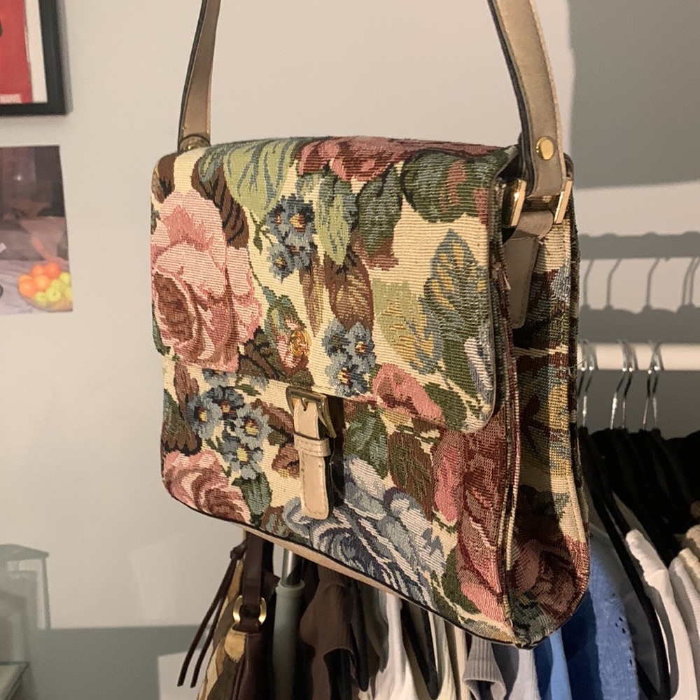 vintage floral cornell shoulder bag